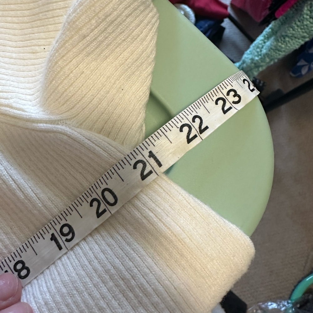 Abercrombie and fitch short sleeve tie front cardigan cream size XL - Picture 5 of 6